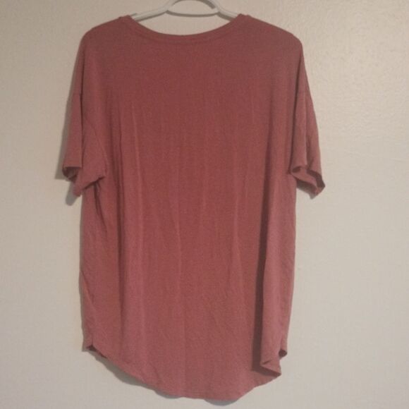 American Eagle Soft & Sexy Brick Red V-neck Shirt Women's Sz Small Petite - Picture 5 of 7